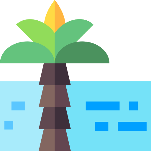 kokosnootboom Basic Straight Flat icoon