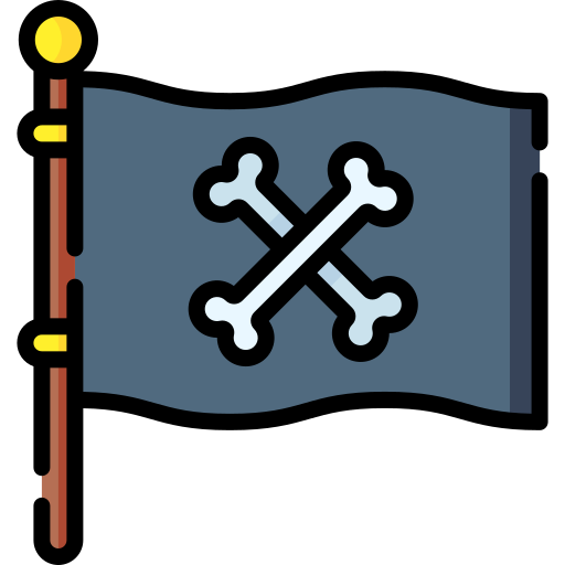 해적 깃발 Special Lineal color icon