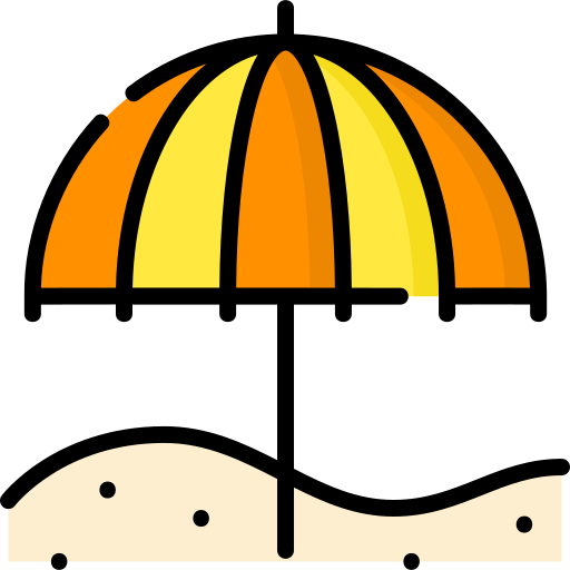 ビーチパラソル Special Lineal color icon
