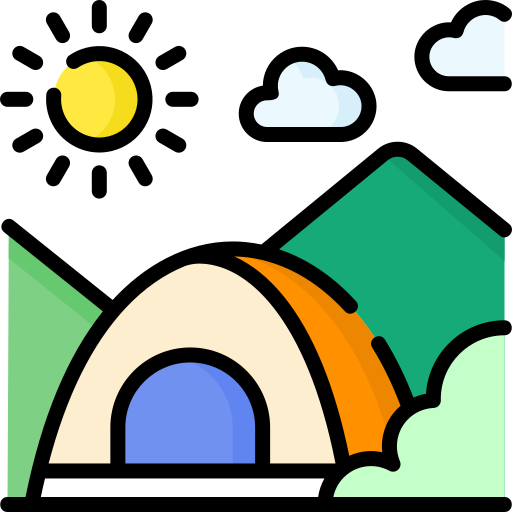camping zelt Special Lineal color icon