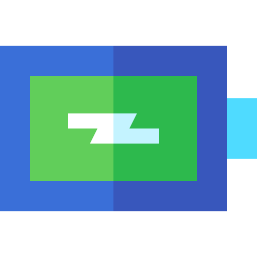 État de la batterie Basic Straight Flat Icône