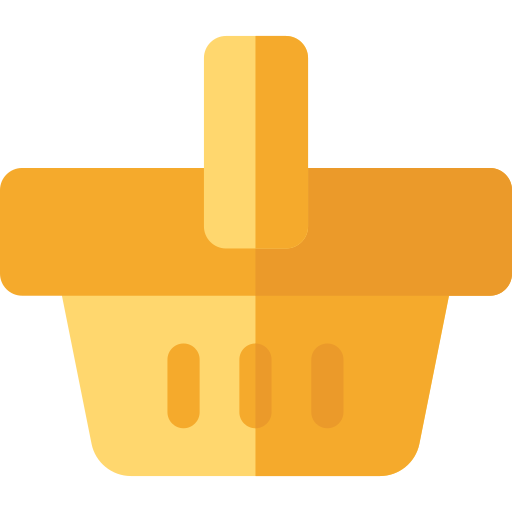Shopping basket Basic Rounded Flat icon