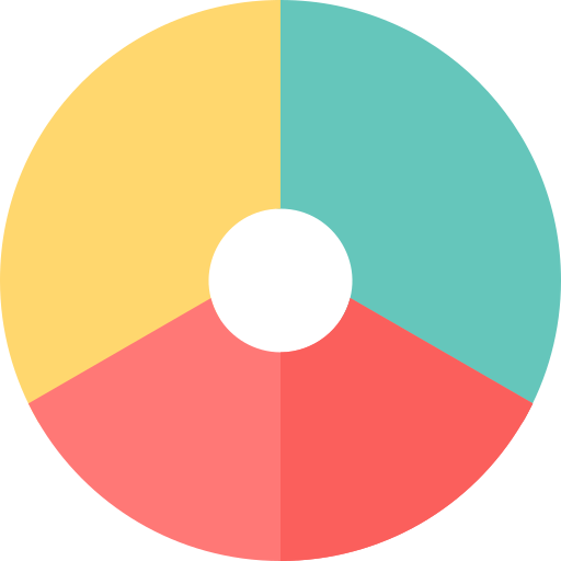 Pie chart Basic Rounded Flat icon