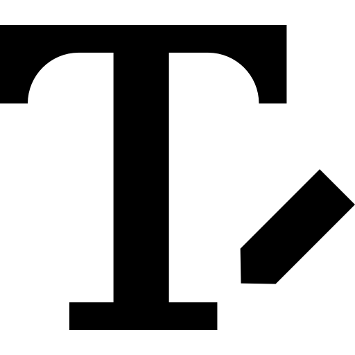 texto Basic Straight Filled icono