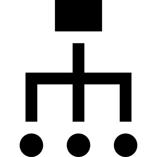 estrutura hierárquica Basic Straight Filled Ícone
