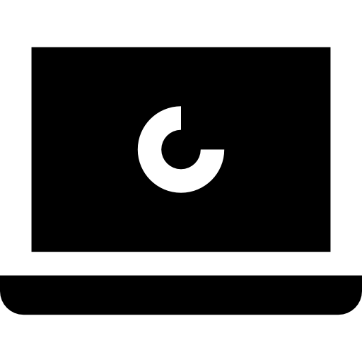 ordenador portátil Basic Straight Filled icono