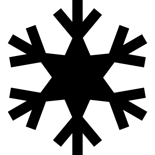 fiocco di neve Basic Straight Filled icona