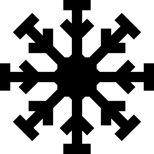 Снежинка Basic Straight Filled иконка