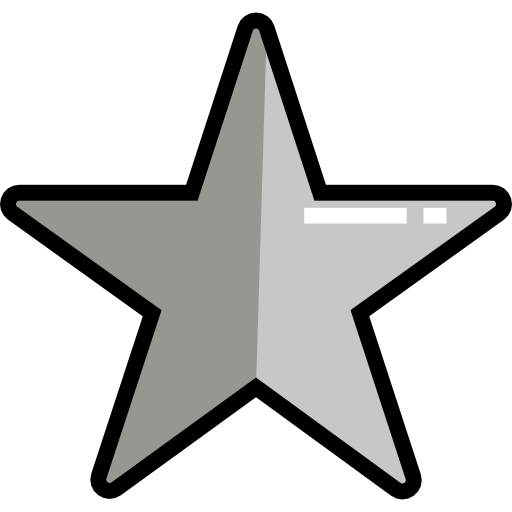 star Detailed Straight Lineal color icon
