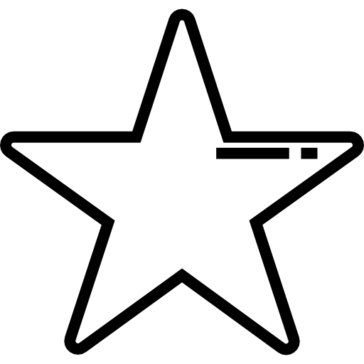 gwiazda Detailed Straight Lineal ikona