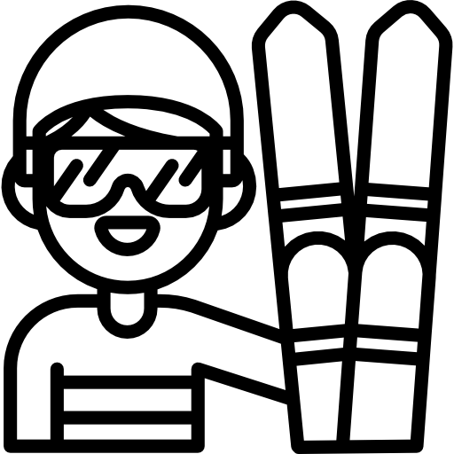 skifahrer Special Lineal icon