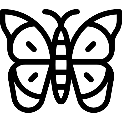 schmetterling Detailed Rounded Lineal icon