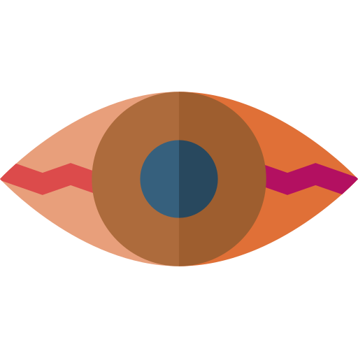 olhos vermelhos Basic Straight Flat Ícone