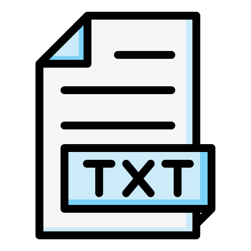 txt-datei Generic Outline Color icon