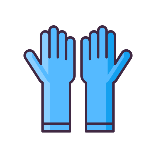 guantes de la mano Flaticons Lineal Color icono