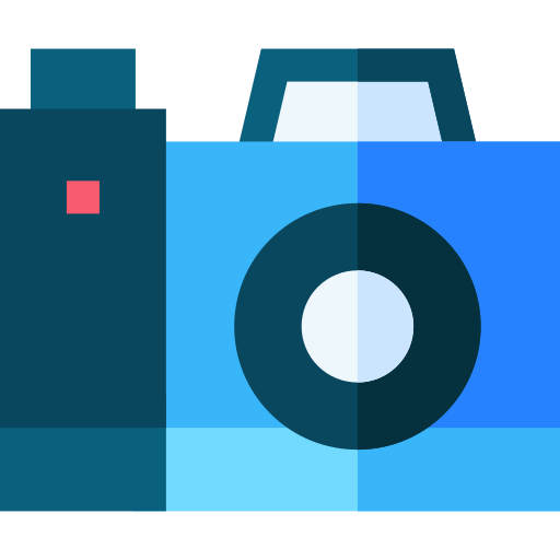 Photo camera Basic Straight Flat icon