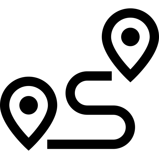 distance Basic Straight Lineal Icône