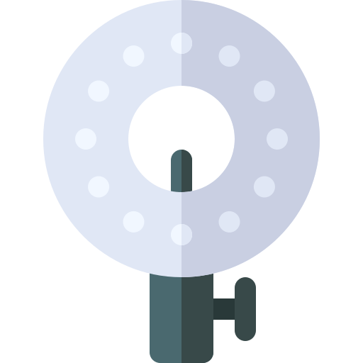 anillo de luz Basic Rounded Flat icono