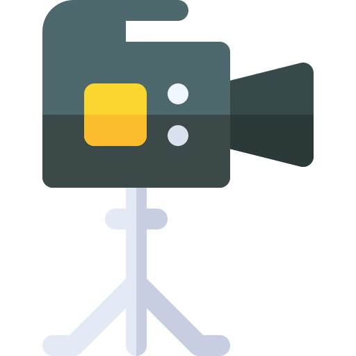Videocamera Basic Rounded Flat icon