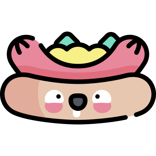 hotdog Kawaii Lineal color icon