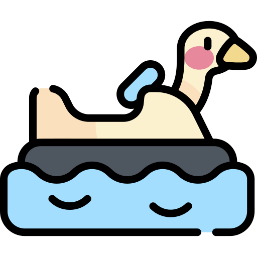 ペダルボート Kawaii Lineal color icon
