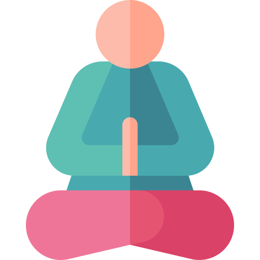 meditatie Basic Rounded Flat icoon