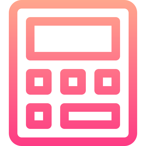 rekenmachine Basic Gradient Lineal color icoon