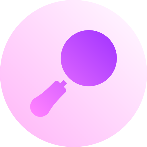 vergrootglas Basic Gradient Circular icoon