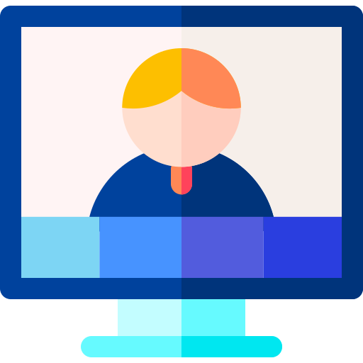 Videoconference Basic Rounded Flat icon