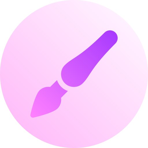 Brush Basic Gradient Circular icon
