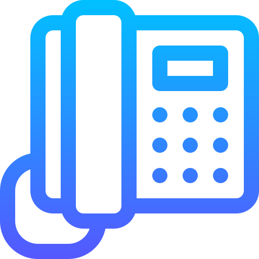 Telephone Basic Gradient Lineal color icon