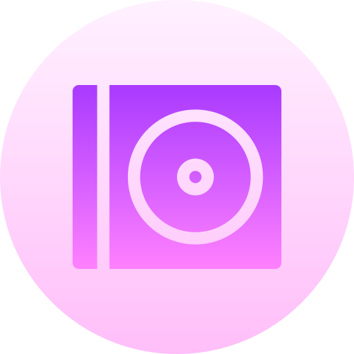 compact disc Basic Gradient Circular icoon