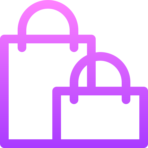 Shopping bag Basic Gradient Lineal color icon
