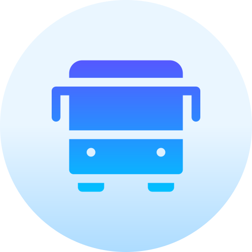 バス Basic Gradient Circular icon