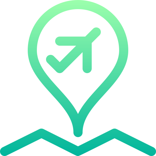 flughafen Basic Gradient Lineal color icon