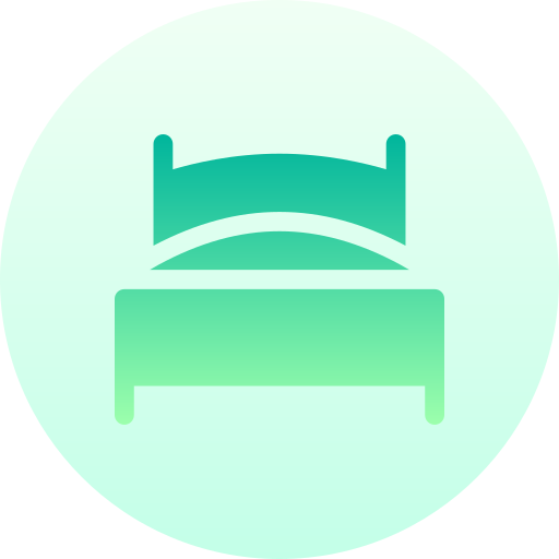 podwójne łóżko Basic Gradient Circular ikona