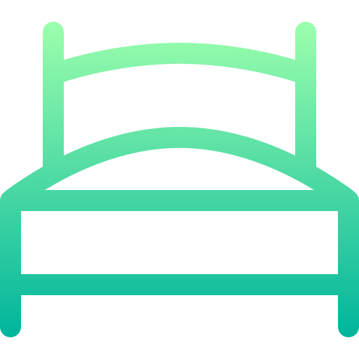 Double bed Basic Gradient Lineal color icon