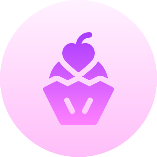cupcake Basic Gradient Circular icona