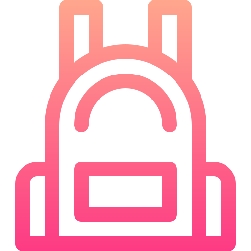 Backpack Basic Gradient Lineal color icon