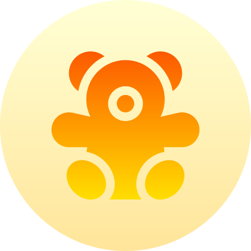 테디 베어 Basic Gradient Circular icon