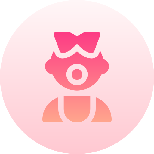 Baby girl Basic Gradient Circular icon