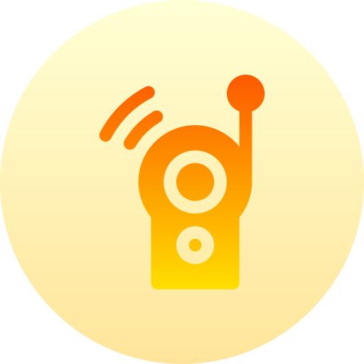 talkie walkie Basic Gradient Circular Icône