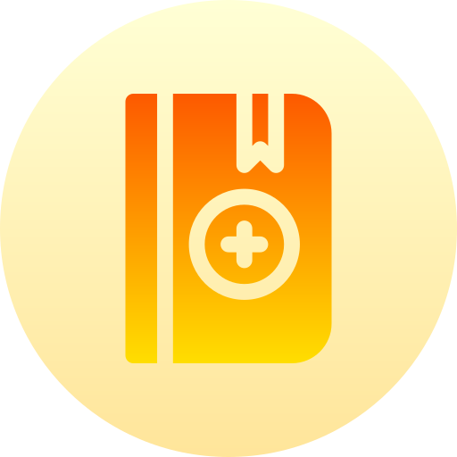 의학 서적 Basic Gradient Circular icon
