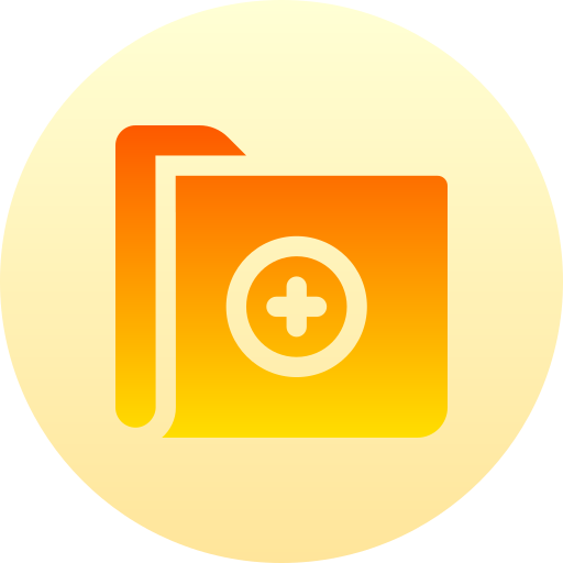 Medical folder Basic Gradient Circular icon