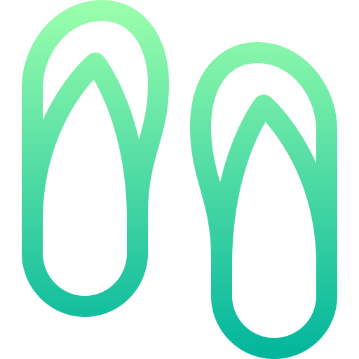 flip flops Basic Gradient Lineal color icon