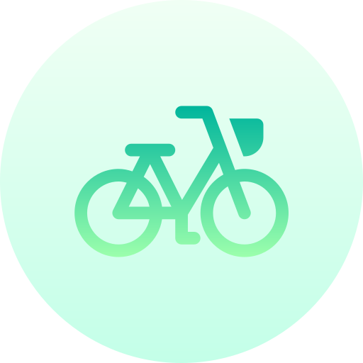 bicicleta Basic Gradient Circular Ícone