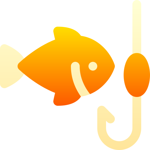 Fishing baits Basic Gradient Gradient icon