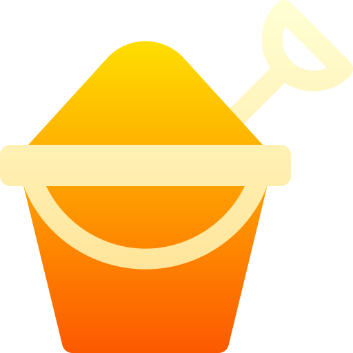 Sand bucket Basic Gradient Gradient icon