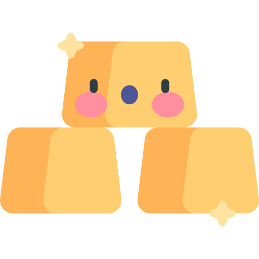 gold Kawaii Flat icon