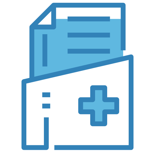 Medical file Generic Blue icon